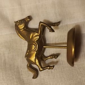 Vintage Brass Carousel Horse Figurine 8" Tall Excellent Vintage Condition